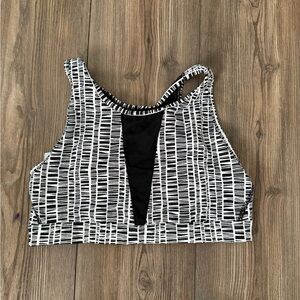 Victoria Secret black and white sports bra size medium